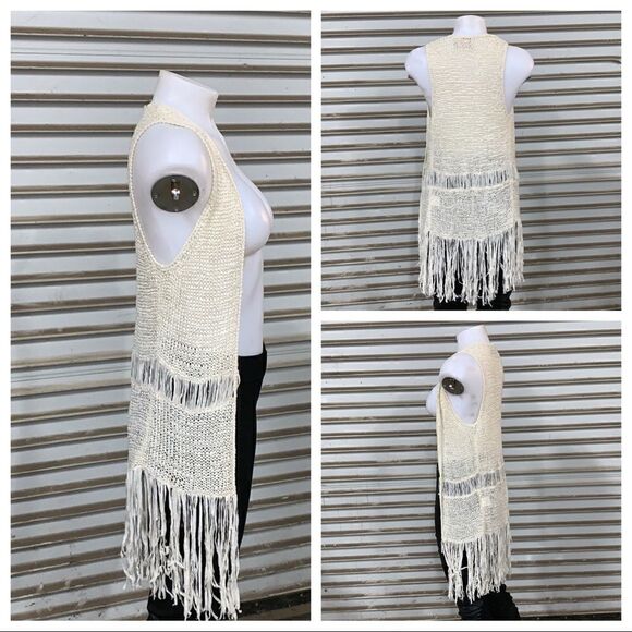 Sweet & Sinful crocheted vest with fringe - Picture 1 of 6